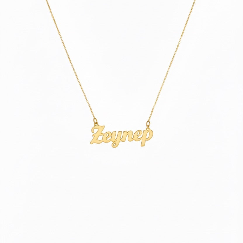 El Yazılı İsim Kolye | Kişiye Özel 925 Ayar Gümüş | Altın Kaplama - Pırlanta Takı