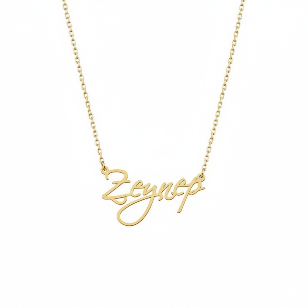 El Yazısı İsimli Kolye | Kişiye Özel 925 Ayar Gümüş | Altın Kaplama - Pırlanta Takı