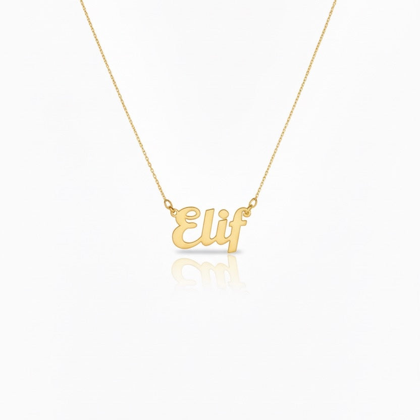 El Yazılı İsim Kolye | Kişiye Özel 925 Ayar Gümüş | Altın Kaplama - Pırlanta Takı