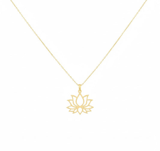 Lotus Kolye | Kişiye Özel 925 Ayar Gümüş | Altın Kaplama - Pırlanta Takı