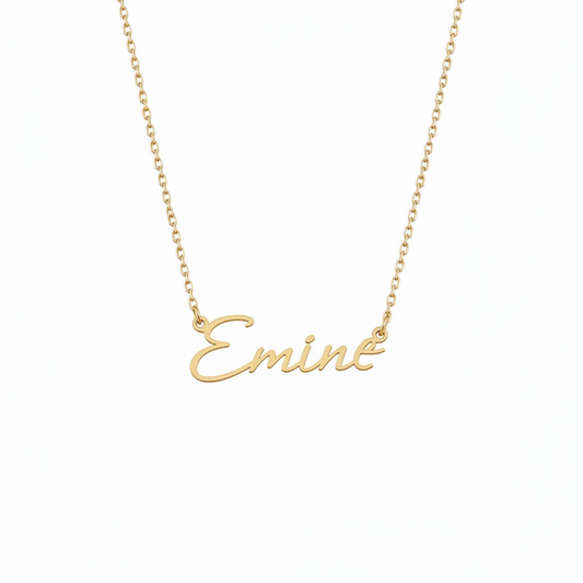El Yazısı İsimli Kolye | Kişiye Özel 925 Ayar Gümüş | Altın Kaplama - Pırlanta Takı
