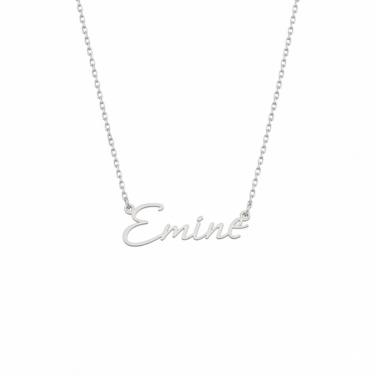 El Yazısı İsimli Kolye | Kişiye Özel 925 Ayar Gümüş | Altın Kaplama - Pırlanta Takı