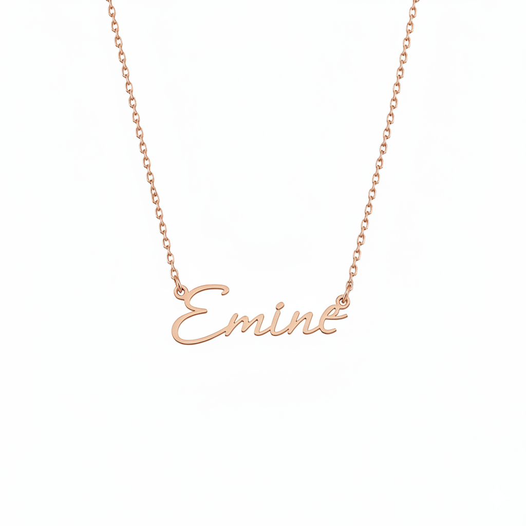 El Yazısı İsimli Kolye | Kişiye Özel 925 Ayar Gümüş | Altın Kaplama - Pırlanta Takı