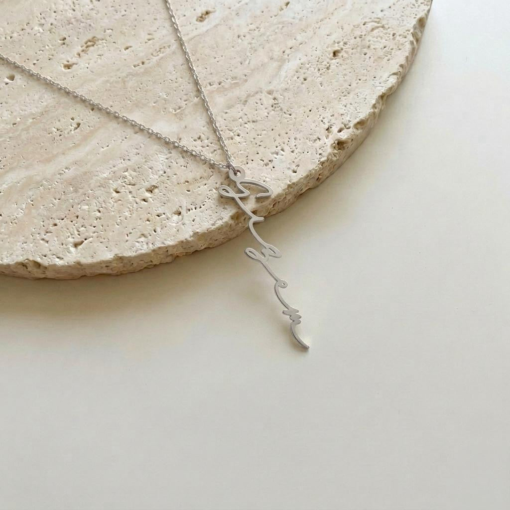 İsimli El Yazısı Minimal Kolye